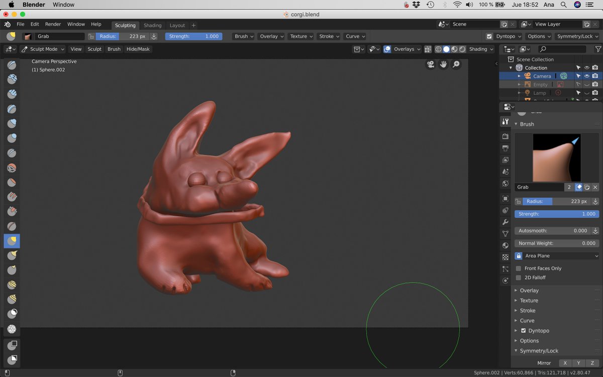 Avi_3d's tweet photo. siguen los avances de la asignatura de animación (andamos cerca del 50% de la reexportación para arreglar fallos de materiales) y mientras pues seguimos esperando y avanzando el bichejo que se va pareciendo a lo que debería ser #blendertime #sculpture https://t.co/FUrfQBxxNC
