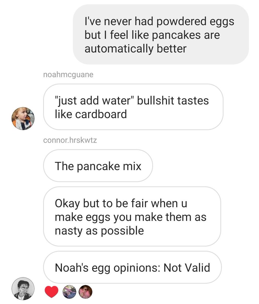 This whole powdered eggs convo