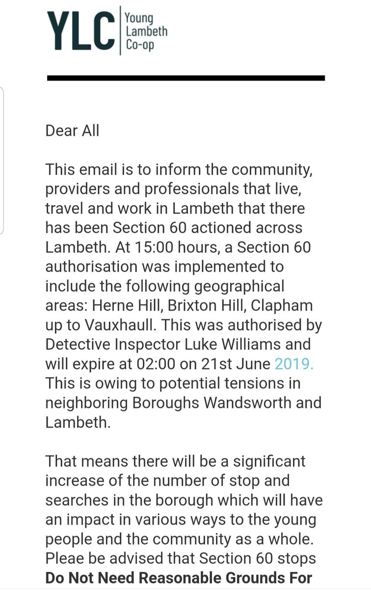 Lambeth Stop & Search Monitoring Group tweet media