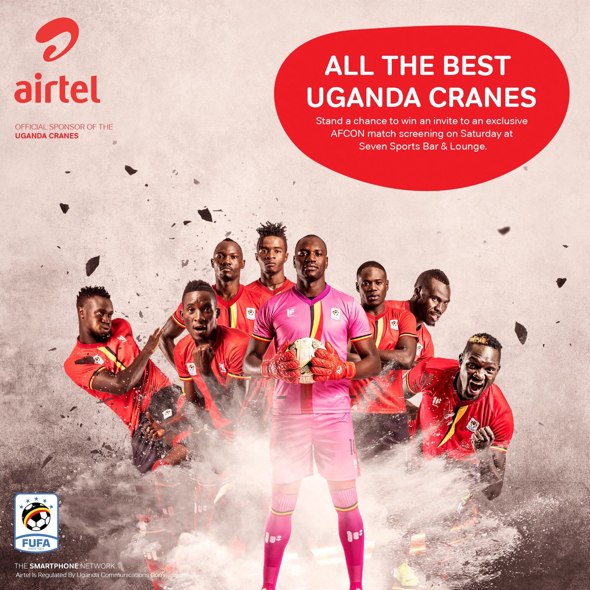 Airtel_Ug's tweet photo. The Uganda Cranes journey in the 2019 AFCON begins officially this Saturday with a match against DR Congo at 5.30 pm. 

Which countries did the @UgandaCranes go up against in the 2017 AFCON group stages and what were the final scores? https://t.co/tOt0xSD365