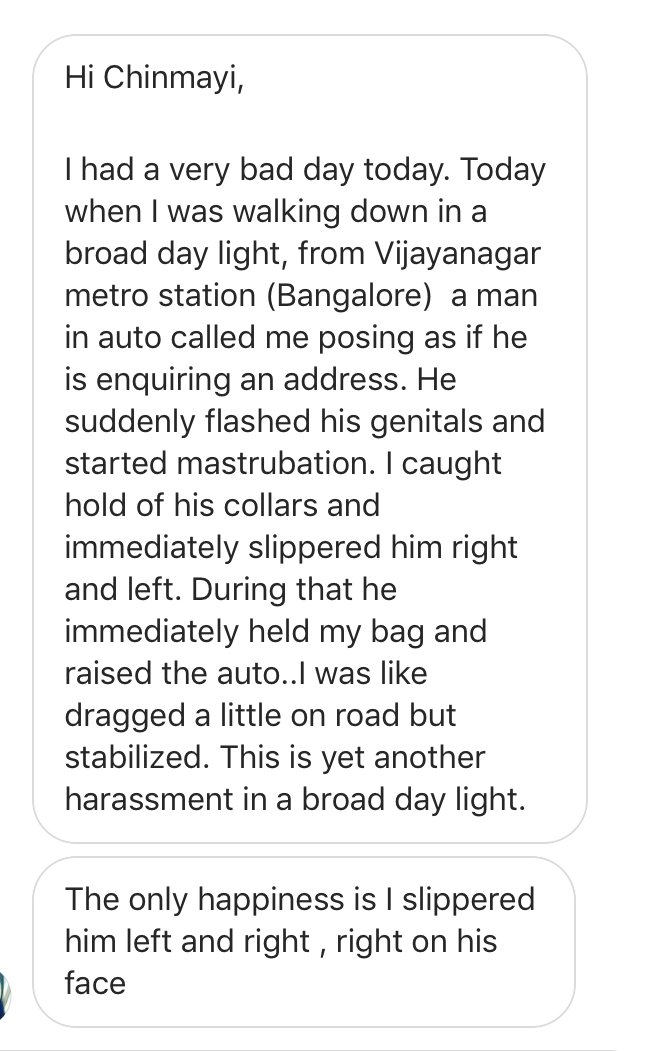 Chinmayi Once Again Shared The Screenshots Of Horrific Sexual Harassments !! So Cruel !! 11 D9hZSWeU4AEb TB
