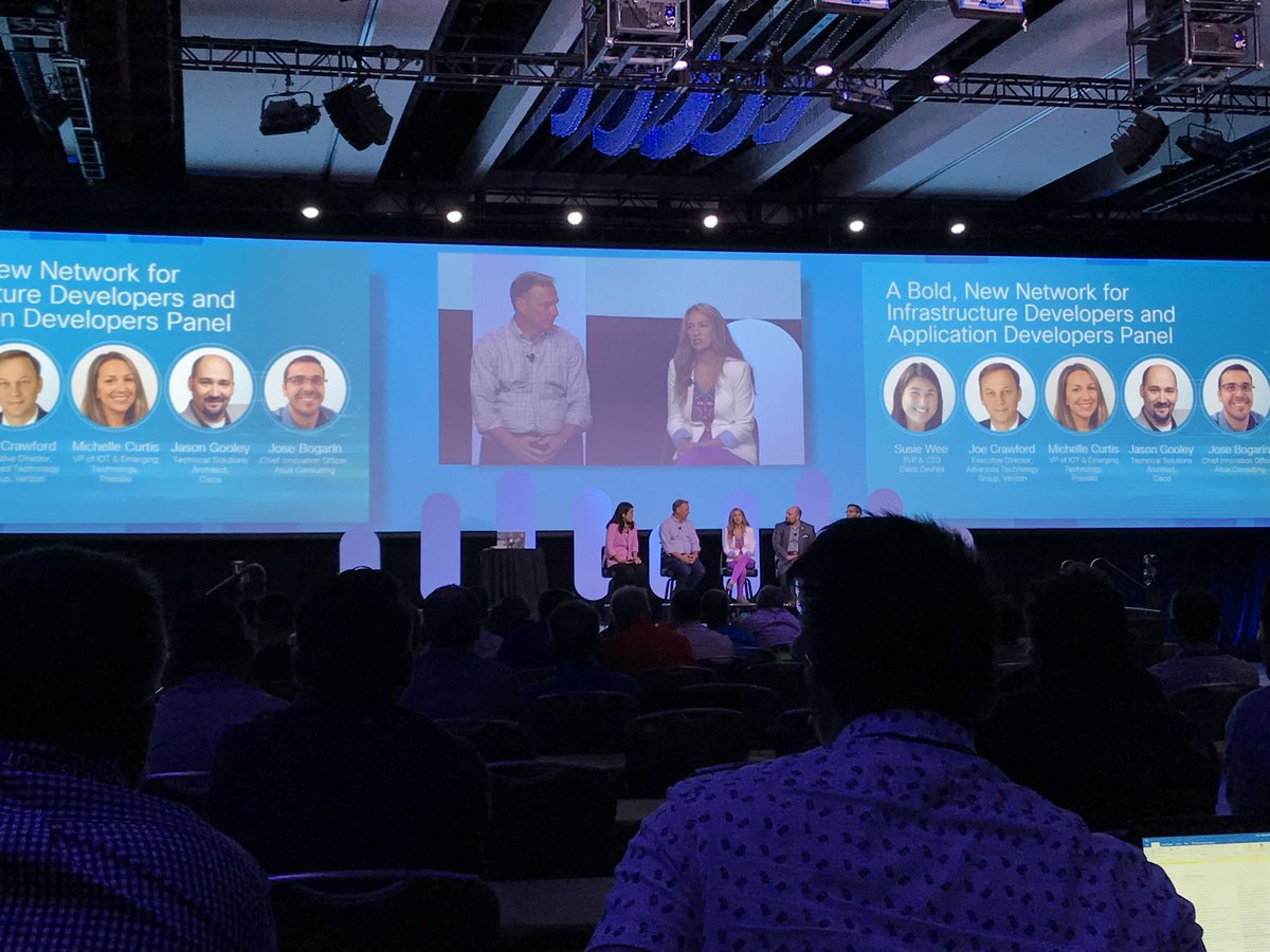lhorwitz's tweet image. From #CLUS, @ciscolive: Why #networkengineers are becoming #networkprogrammers with @CiscoDevNet and #SDN
bit.ly/2WS0iPZ #IBN, #intentbasednetworking, #SDN, #networkautomation, #Python, #CLI, #CLUS, #CLUS2019, @CiscoLive, #godfatherofprogrammability