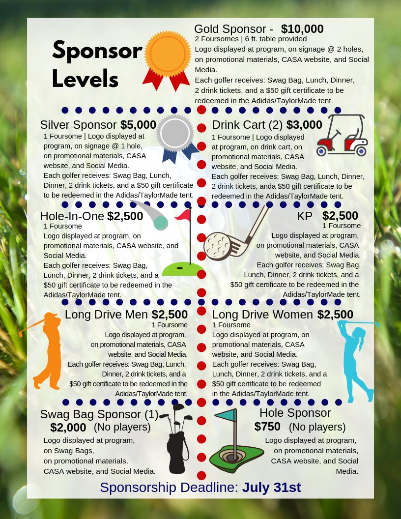 Help be a solution for the problem we are facing in the foster care system by being a sponsor for our 7th Annual Golf Tournament! casa.tofinoauctions.com/swingintoactio…