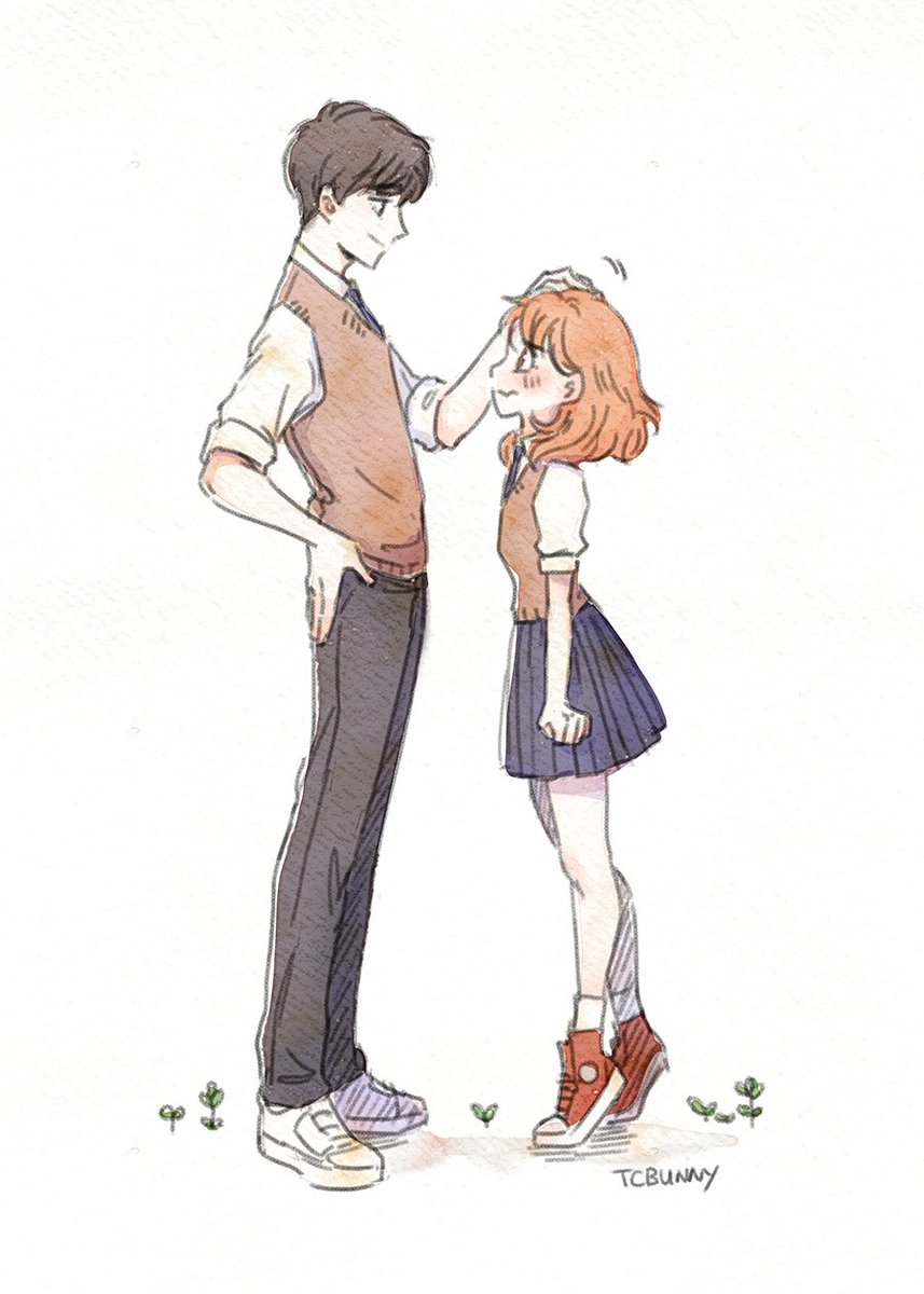 TCBunnycomics's tweet photo. “First Love” 

This is my favourite theme. Childhood friends become a couple…. 

I wanted to clear my head from writing and explore some new technique. It was really fun. I will do more. :) https://t.co/G2FQFvg6xq