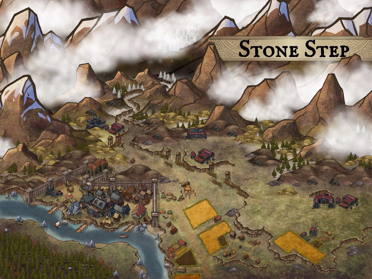 dungeonmount's tweet photo. Tonight our players simultaneously try to free the city of Stone Step from a powerful enchantress and capture it for a rival kingdom!

Need a mining city for your #DnD campaign? Steal this one! 🦹🏻‍♂️

#inkarnate #INDnD #everydaydnd #LighthouseContingency #dungeonmaster #foreverDM https://t.co/nR0yTCiWFD