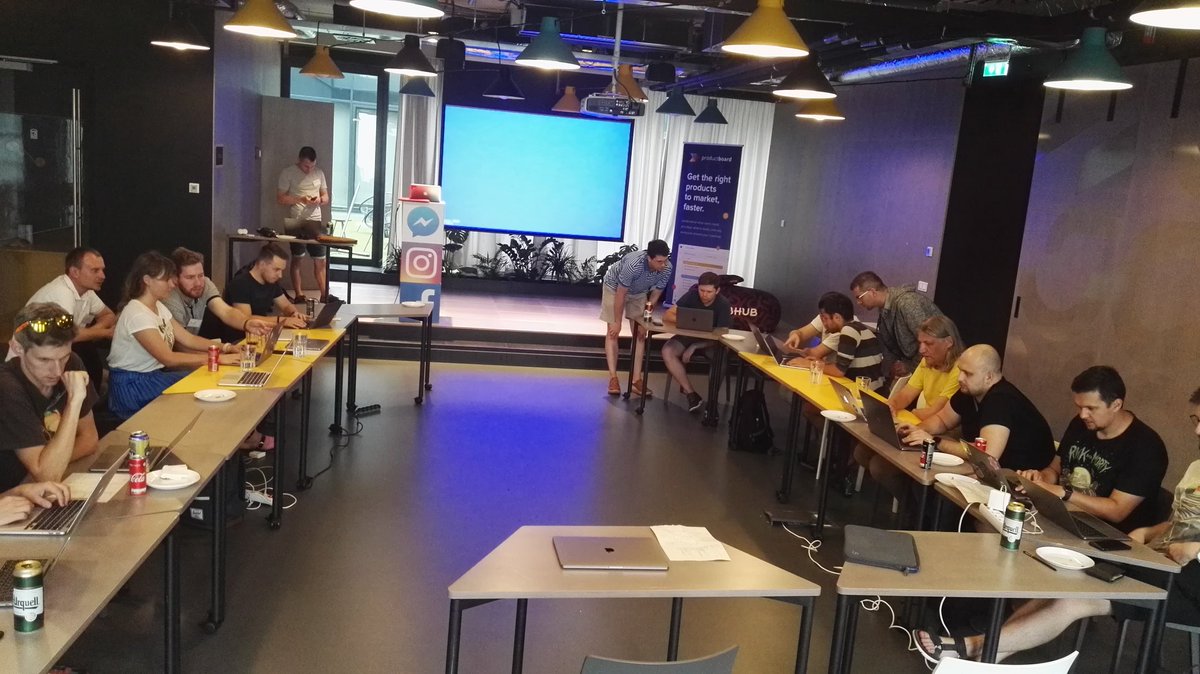 coding_lawyer's tweet image. A lot of new people interested in #reasonml at @ReasonMLPrague meetup.
Using genType for generating types for #typescript works like magic 🎉