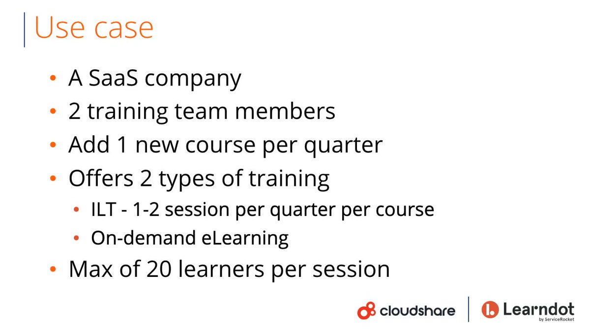 CloudShare's tweet image. Using a real example, @jomjesse breaks down the #training use case #TIwebinars