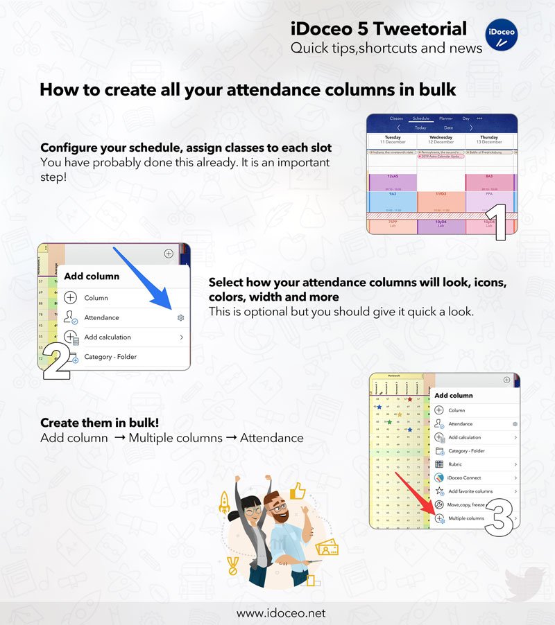 idoceo's tweet photo. iDoceo 5 tweetorial: how to create all your attendance columns in bulk #ipaded #edtech https://t.co/7WMDrDmSwn