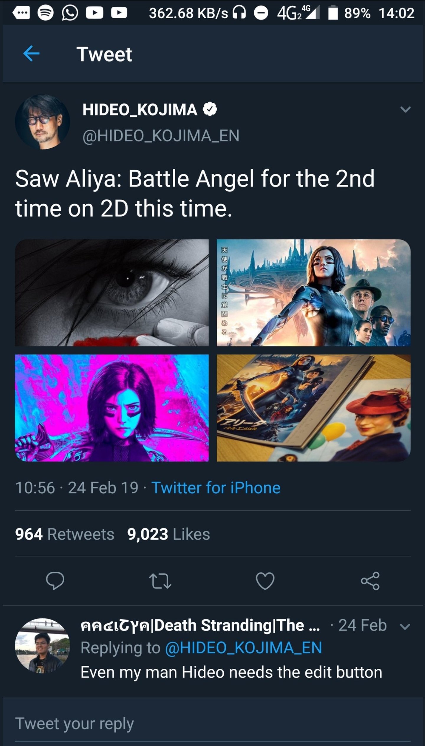 Warped Perception on X: My man Hideo Kojima :-) #AlitaBattleAngel  #alitaarmy  / X