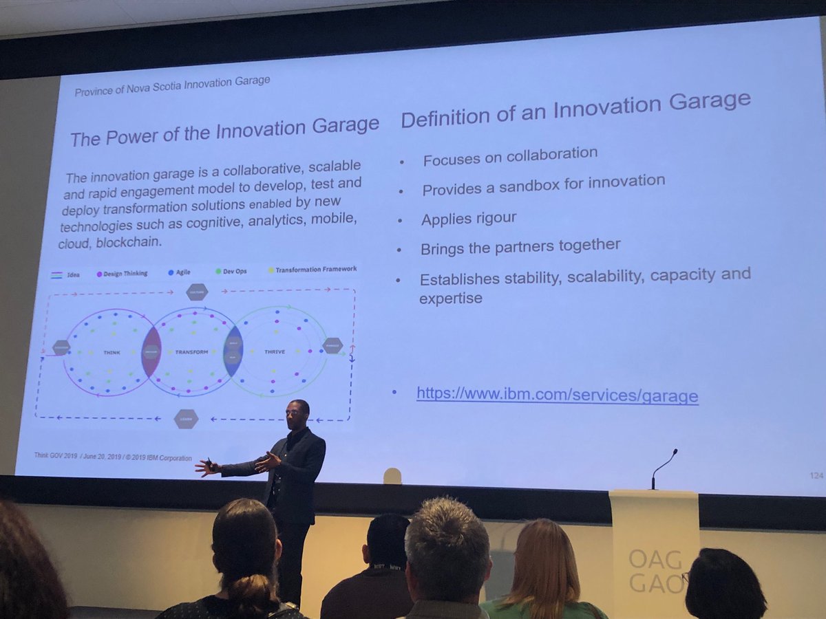 nixonheather2's tweet photo. The power of the Innovation Garage for public sector is collaboration to create viable solutions in days and scale them in weeks @IBMCanada #thinkgov https://t.co/mJShXHxZrX