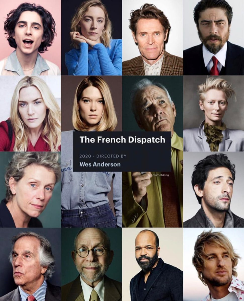 Quede pendejo con el cast de la nueva película de Wes Anderson

Pero quede bien pendejo