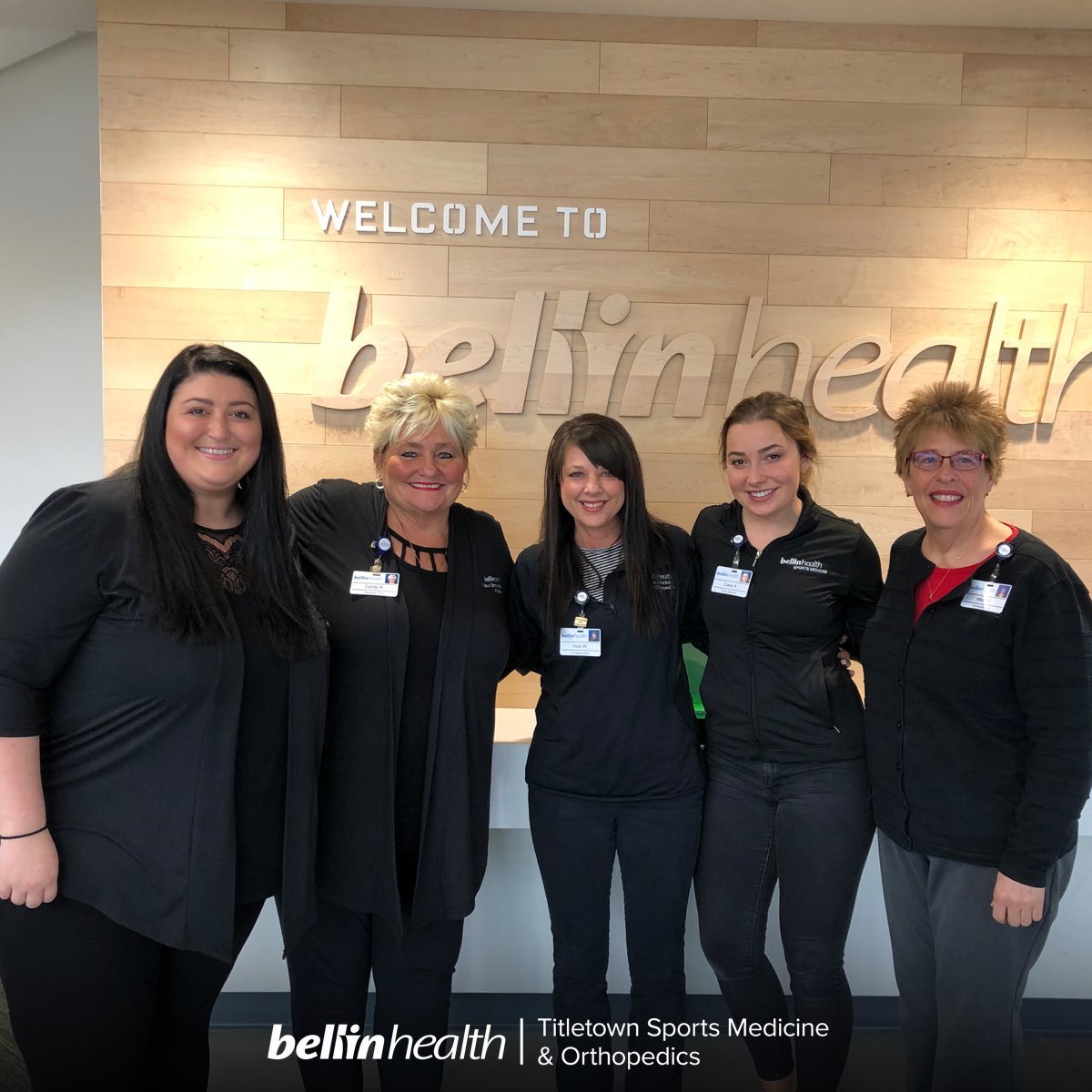 emplifyttown's tweet photo. Say hello to our friendly and helpful front desk staff! They help with everything from scheduling patient appointments to assisting with patient care. #BellinTitletown https://t.co/IhSQRKMXnW