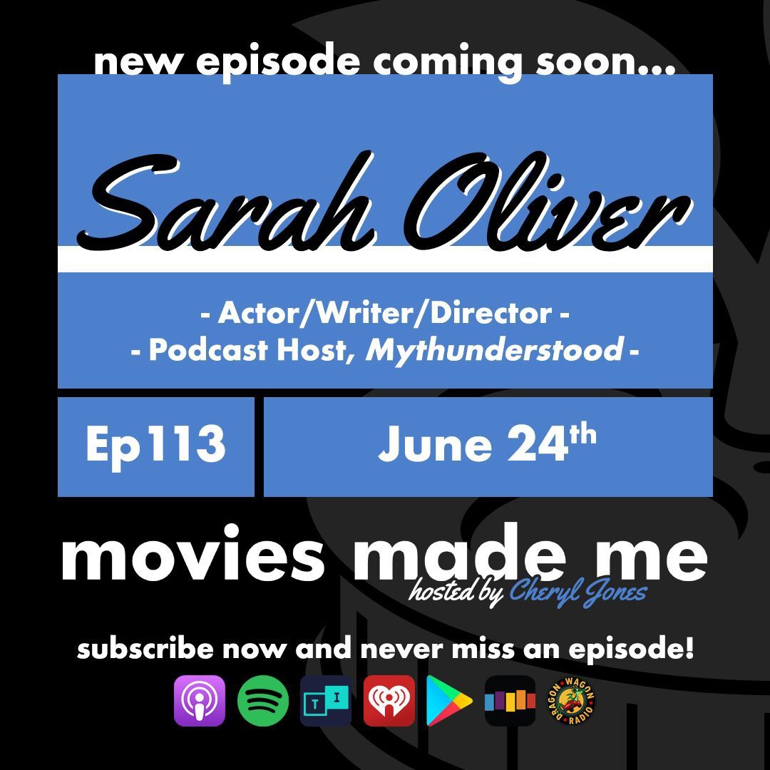 moviesmademepod's tweet photo. Get ready for a fun conversation with @thesaraholiver, coming Monday! #moviesmademe #podcast #newepisode #comingsoon #saraholiver #actor #writer #director #host #mythunderstood #greek #mythology @_mythunderstood @ItsDragonWagon https://t.co/du4FcqmpER