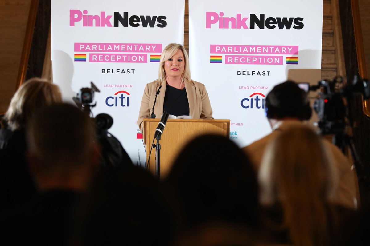 Michelle O’Neill at the PinkNews Belfast Summer Reception #PinkNewsBelfast
