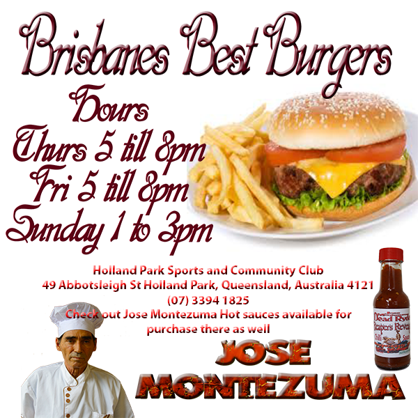 DirectTablet's tweet image. #Brisbane Come on down for Fantastic Burgers and More  Holland Park Sports and Community Club    49 Abbotsleigh St Holland Park, Queensland, Australia 4121    (07) 3394 1825  #hotsauce #chilli #chilli #nd josemontezuma.com