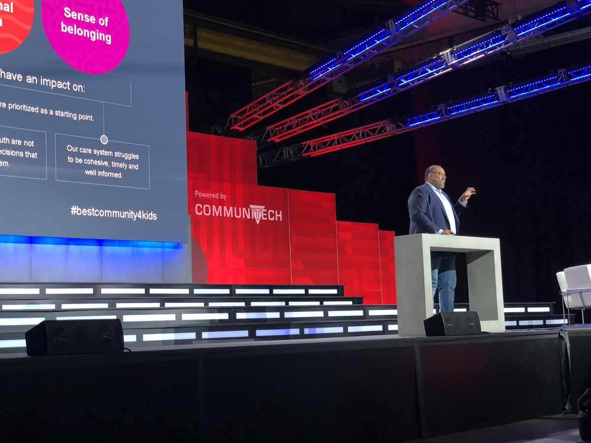 Communitech's tweet image. We’re ready to transform Waterloo Region into the best community for kids. Great talk by @m_chandy about raising the profile and the importance of child and youth wellbeing in our community. #TrueNorth19 #TechforGood