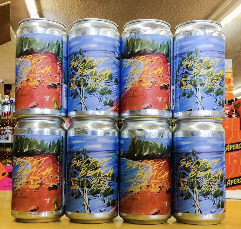 LiquorBarrelGV's tweet photo. @JunkyardBrewing just dropped off their delicious new collabo with @Backchannelbrew - Secret Beach is a sour double IPA with plum and raspberry. Get ‘em while you can because they’ll go fast! #junkyardbrewing #backchannelbrewing #secretbeach #crowlerlife #drinkcraftnotcrap https://t.co/jXtSRt0duE