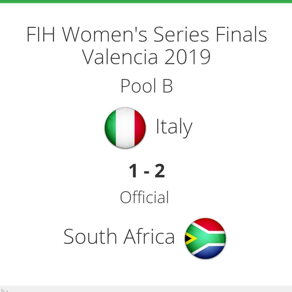 Great win tonight!! 🇿🇦