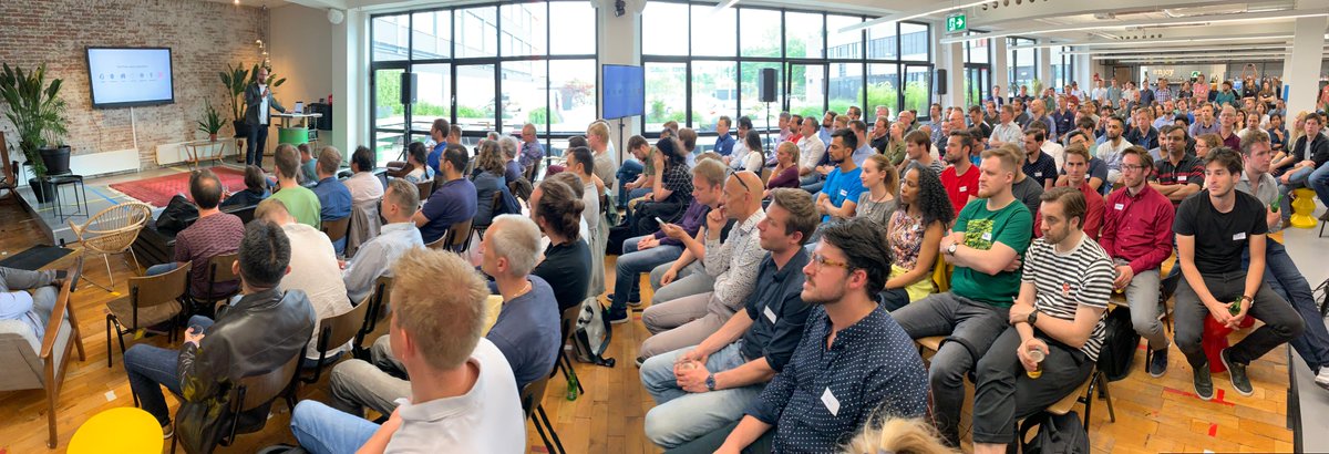What a fantastic crowd tonight at <a href="/picnic/">Picnic</a> celebrating how #datascience transforms #entertainment #humanities and #retail.

#PhD level #science, #cuttingedge #scaleup #tech, and a #vibe that everything is possible. 

<a href="/DataScienceNL/">Data Science NL Meetup</a> <a href="/jeroenhjanssens/">Jeroen Janssens</a> <a href="/merpeltje/">Marieke van Erp</a> <a href="/dodijk/">Daan Odijk</a>