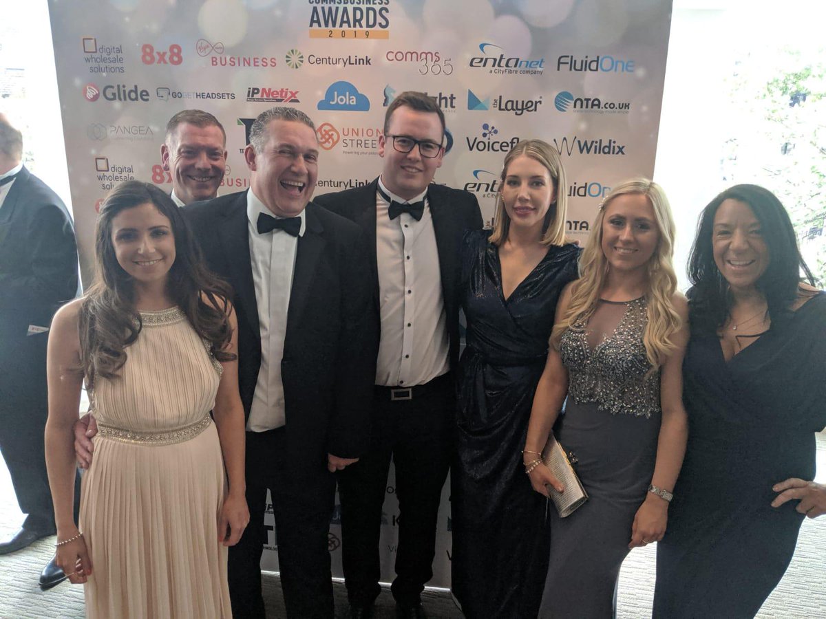 ntaltd's tweet photo. The NTA team with @Kathbum  at @CommsBusiness tonight 🤞🥂#awards #telecoms #hostedprovider #onestowatch https://t.co/a8hBN20Qmw