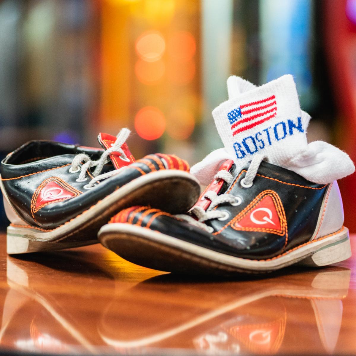 BostonBowlHnvr's tweet photo. Rumor has it that the last person who wore these bowled all strikes.  #bostonbowlhanover https://t.co/HwYXQK5w0X