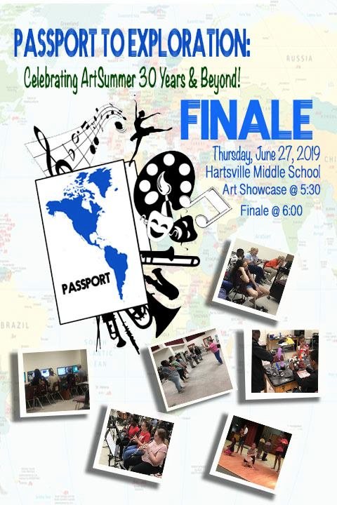 DCSD_SC's tweet photo. Don't forget! The finale for 2019 ArtSummer is next Thursday, June 27, at Hartsville Middle School! https://t.co/EA67litXly