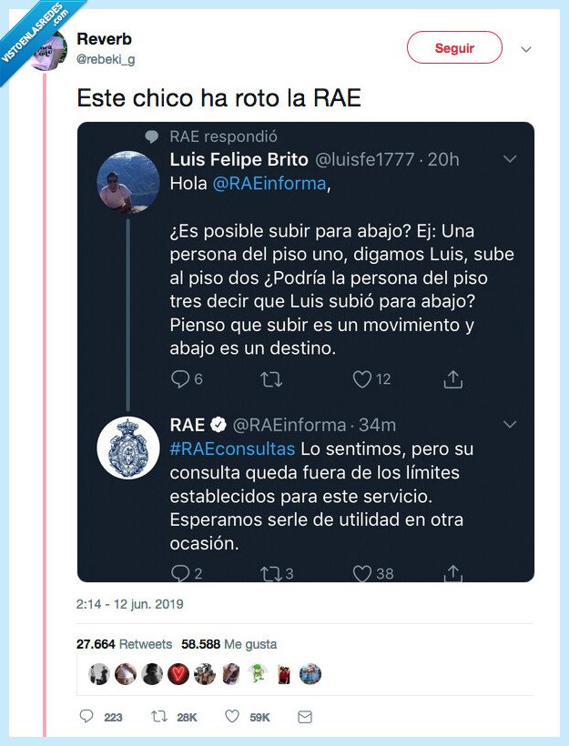 vistoenlasredes's tweet photo. A la RAE le ha petado la cabeza, por @rebeki_g https://t.co/Ay0xaQdJ14 https://t.co/ErrJ9gzInt