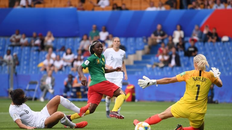 ltaagency's tweet photo. Two goals and non-stop work by @AjaraNjoya caps Player-of-the-Match performance v New Zealand #WWC2019 #CMR #ltaagency https://t.co/32smmkhEH9
