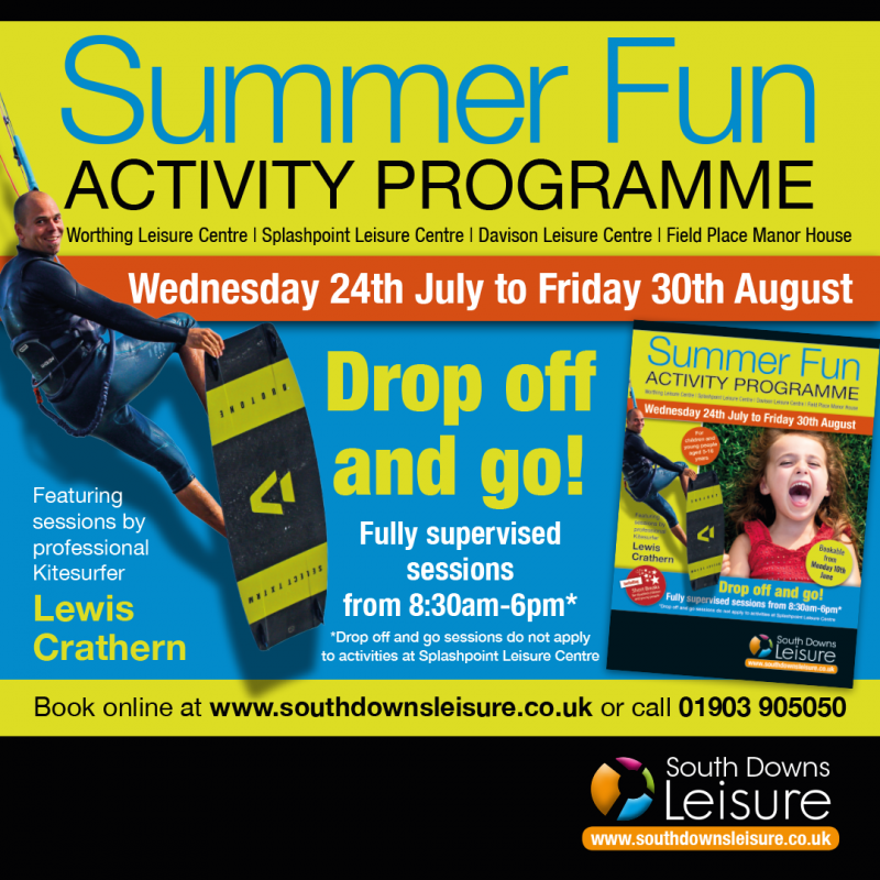 Just drop off and go and let your children enjoy an action packed programme this summer <a href="/SDownsLeisure/">South Downs Leisure</a> #Raring2goHour