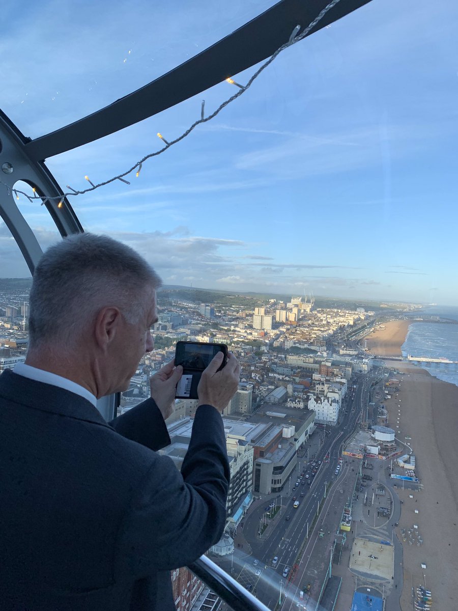 LarkingGowen's tweet photo. Managing partner @JonWoolstonLG is taking in the views on the #brightonwheel whilst attending the @mha_uk conference #mhaconference #greatfutures #nowfortomorrow https://t.co/7gn47HeuWK