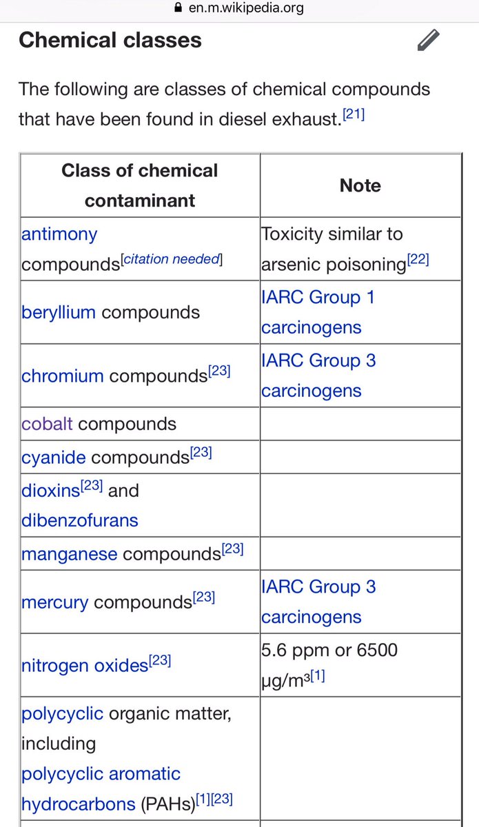 Check out the list of toxins and carcinogens that make up ordinary everyday diesel exhaust emissions for instance. Yes it’s a long list of nasties but look who’s there? Yes, it’s our friend cobalt. (cont)