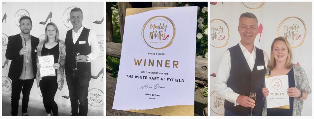 the_whitehart's tweet photo. Thanks @muddybucksoxon for a great awards evening! It was great to meet you all and the other winners 🍾🥂#BestDestinationPub #AwardWinner #FeelingProud #ATeam #5Star https://t.co/AoRq6MFRHw