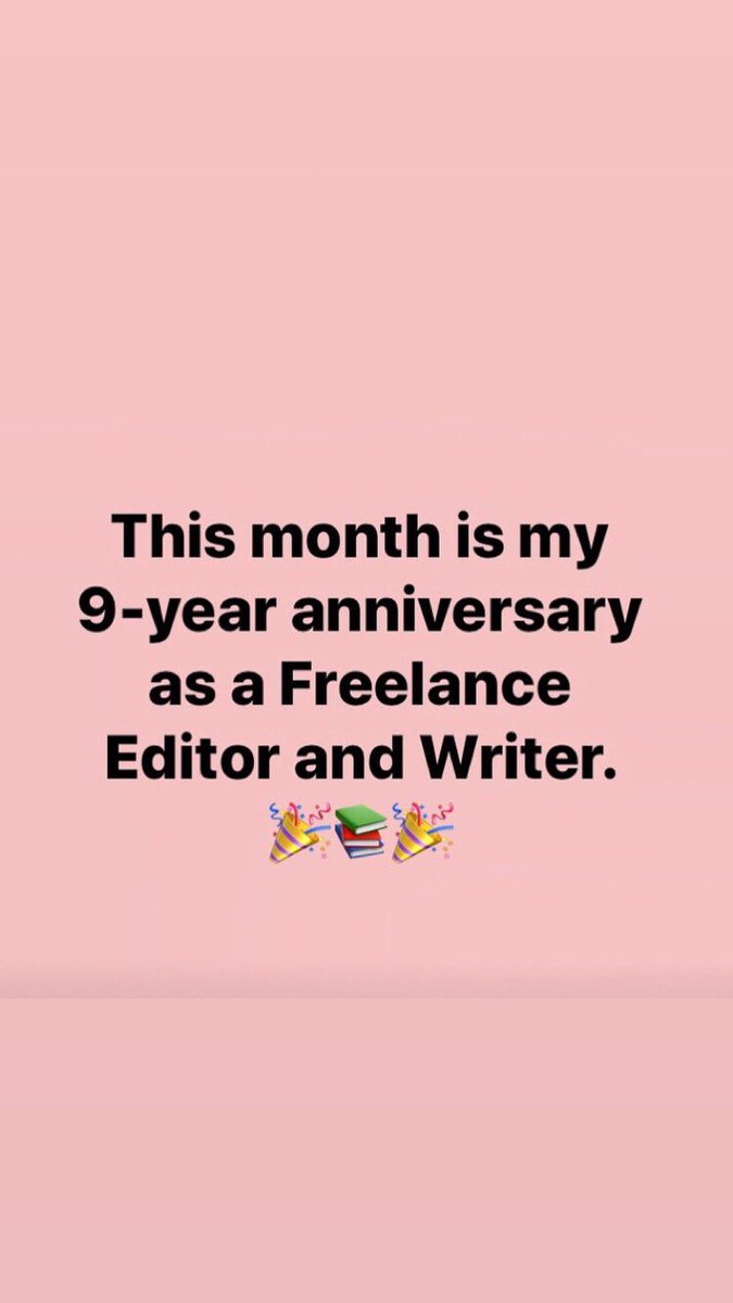 It’s my 9-year anniversary as a freelancer!!! #freelancer #freelancelife #freelanceeditor #freelancewriter #workanniversary #careermilestones