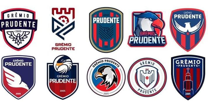 gif animado 07 do escudo do time Prudente futebol brasileiro brasão emblema  logo Grêmio Prudente Futebol Clube