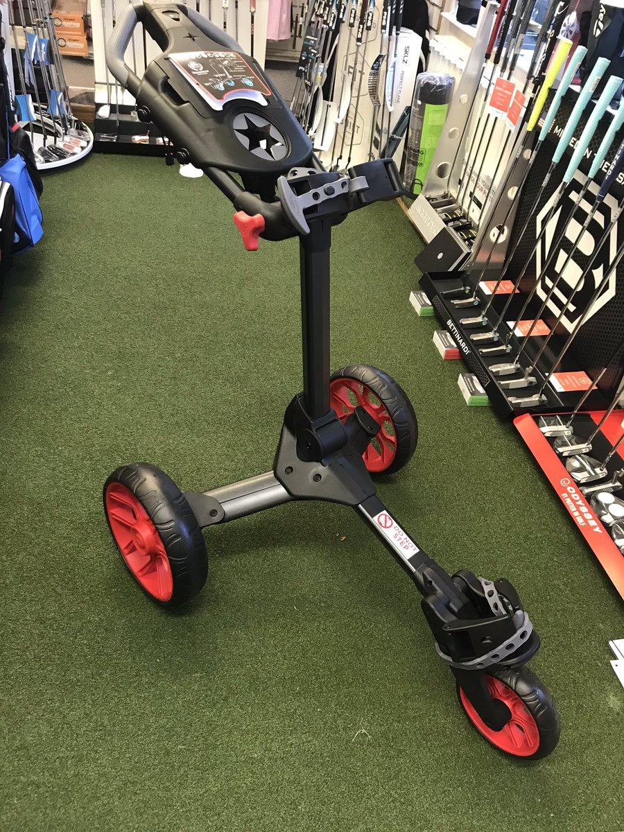 WragBarnProShop's tweet photo. New @StewartGolf Push Trolley Now In Stock here @WragBarn This fantastic, easy assemble push trolley has adjustable height handle, umbrella holder & more! Check them out and a great price at Β£179. Demo video tomorrow #golf #stewart #trollies #golftrollies #pushtrolley https://t.co/dEF7rUN6gG