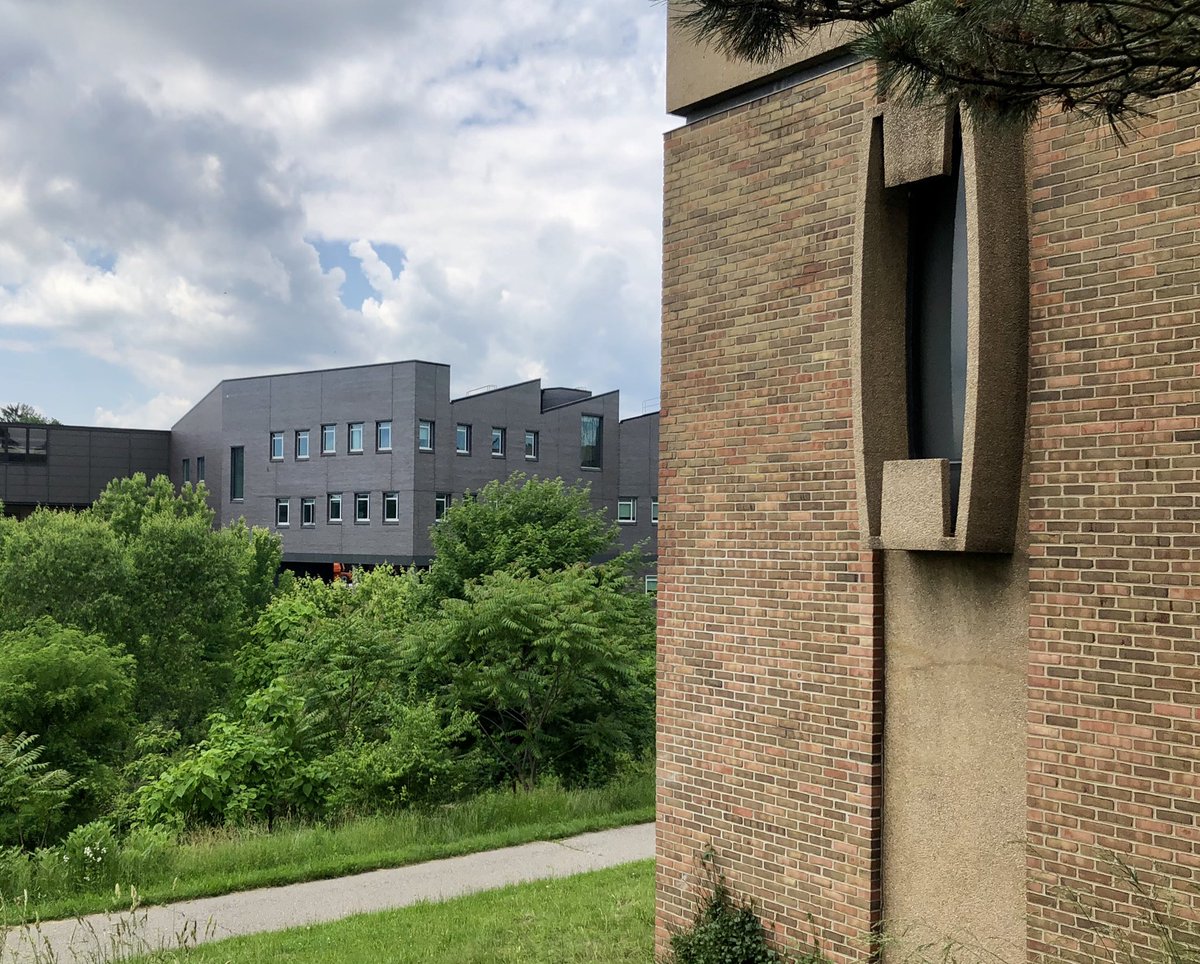 Preston Scott Cohen’s recent addition to the Art & Architecture Building in the background of the last photo