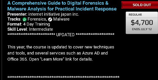 herosi_t's tweet image. Thanks to YOU, our course at #BHUSA have sold out now!
However, don't worry about it. We will add several seats. Stay tuned! @BlackHatEvents
blackhat.com/us-19/training…