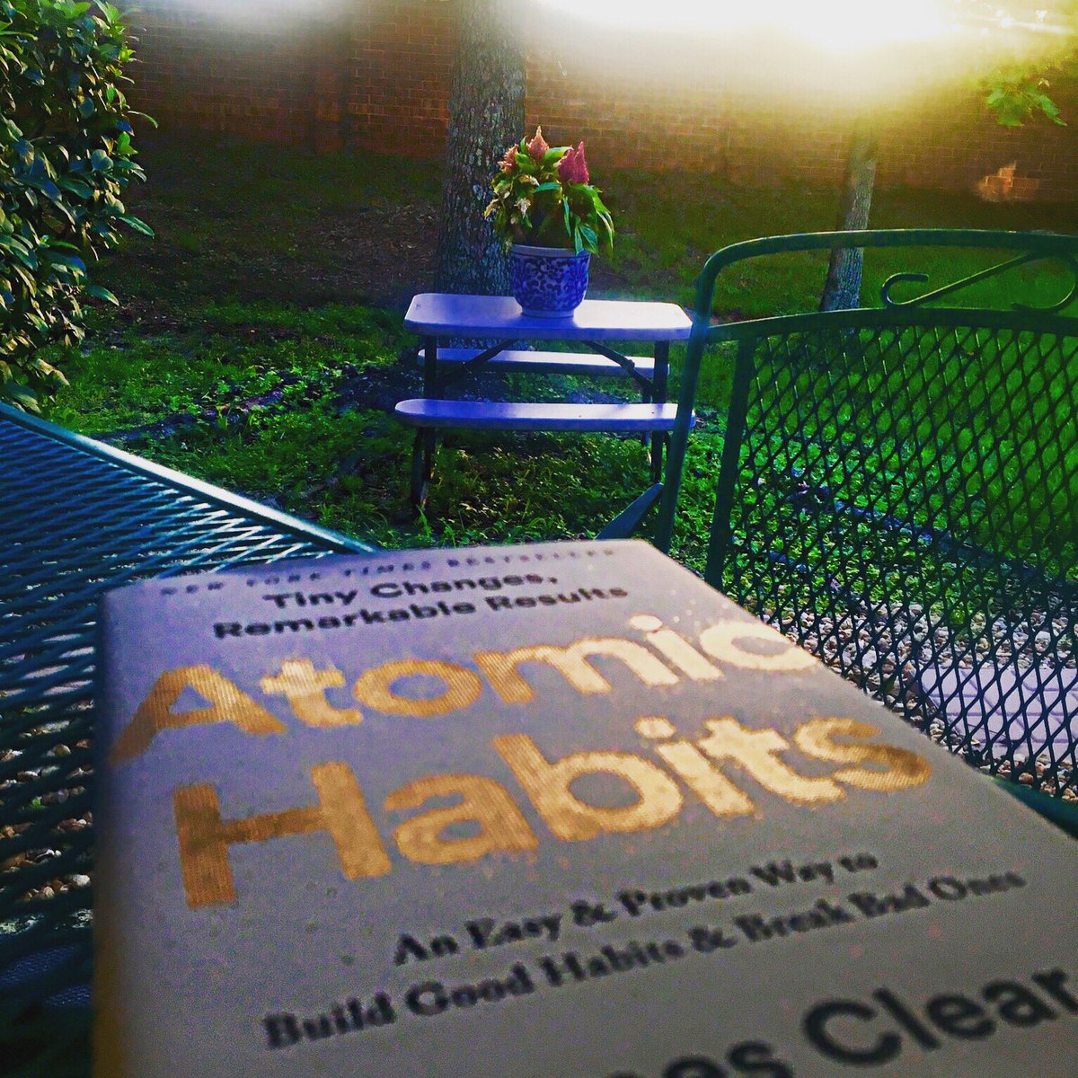 z_elementary's tweet image. Ain’t nothin’ better than a good book on a warm summer night.  @JamesClear #atomichabits #selfimprovement #livelonglearner
