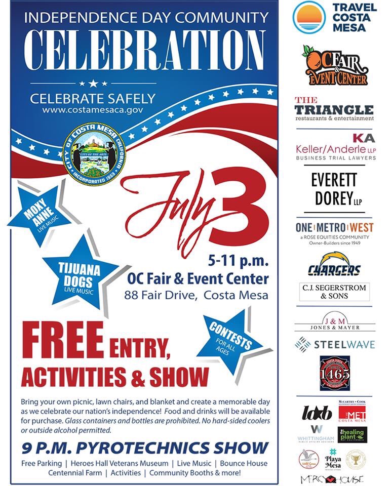 jbsdad4's tweet photo. This event in @CityofCostaMesa is going to be fun and it’s freeeeee!!!! 🇺🇸💥🌭🇺🇸💥🇺🇸🌭  Join us, invite your friends, and RT this!! @KatrinaFoley @arlis4costamesa @andrea_marr @TheManuelChavez https://t.co/jbVra9g2RF