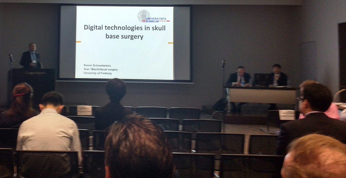Rainer Schmelzeizen, who's one of the ADT founders, is speaking on #skullbasesurgery in hall D.