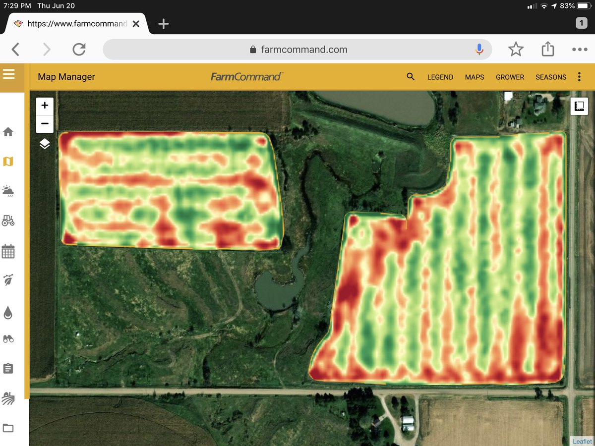 Satellite imagery when you put 2 lot numbers of the same hybrid in the planter. You can’t even see it from the road.