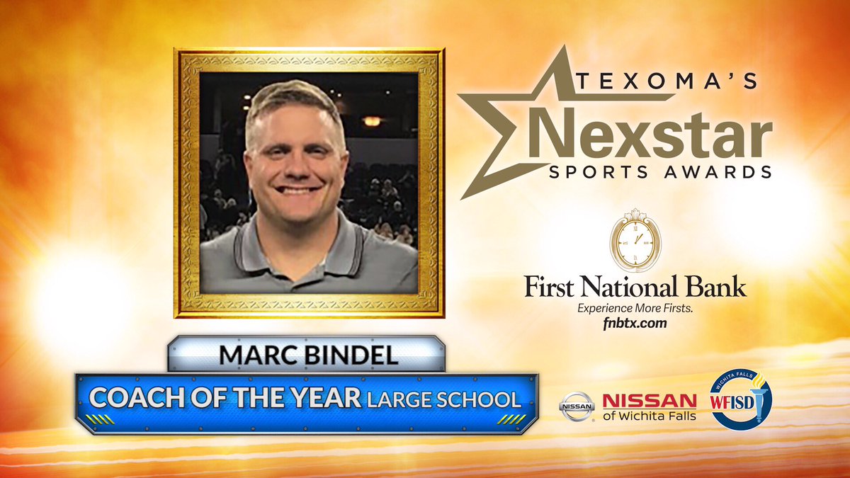 Tobin McDuff (@kfdxtobin) on Twitter photo The winner of Coach of the Year Large School is Marc Bindel! #TexomaTalent #NightofNexstars <a href="/TexomasHomepage/">Texoma's Homepage</a> The winner of Coach of the Year Large School is Marc Bindel! #TexomaTalent #NightofNexstars <a href="/TexomasHomepage/">Texoma's Homepage</a>