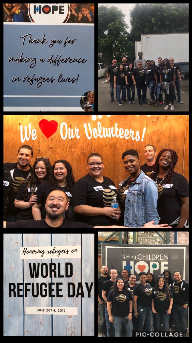 World Refugee Day! Volunteering @GCHope ❤️❤️ #TuggleNation #ATTImpact #LifeAtATT