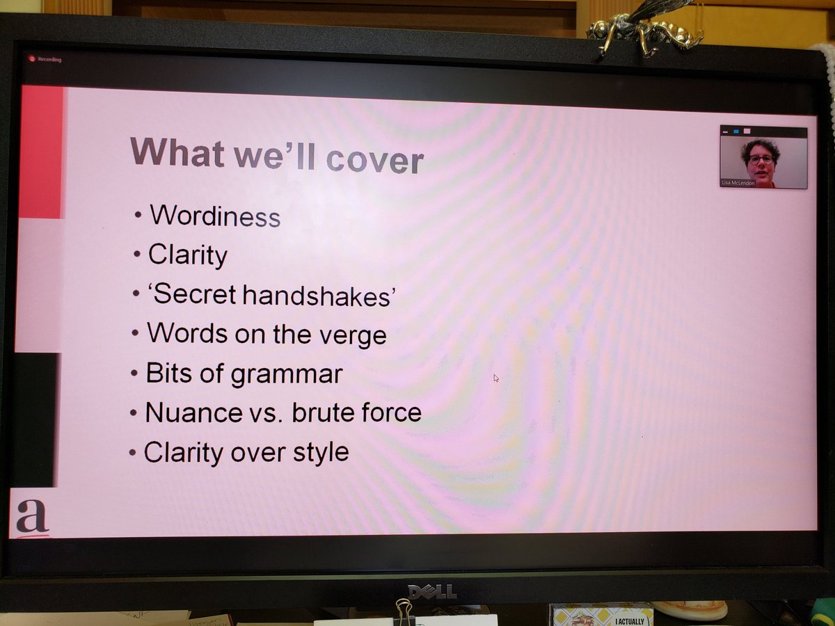 BrenPDX47's tweet image. Have I mentioned how much I love @copyeditors? Today I&apos;m watching a free webinar about wordiness and how to be more concise. 🙌 

Thanks for the examples and reminders, @MadamGrammar! #ACESWeb19 #WordNerd #GrammarMatters