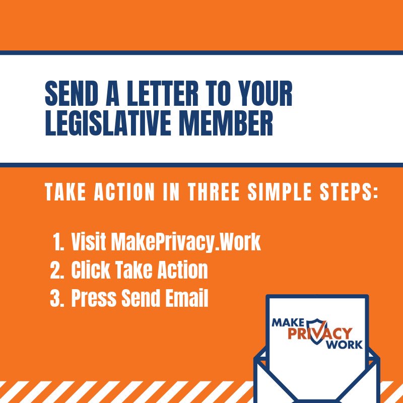 It’s as easy as 1, 2, 3, to #TakeAction &amp; send a letter to your legislative member telling them what #PrivacyFixes need to be made to the #CCPA in order to #MakePrivacyWork for everyone. Go to makeprivacy.work to send your letter today!