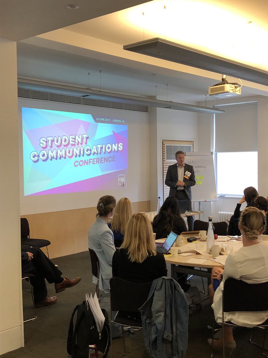 lavery_m's tweet photo. A fun 45 mins delivering the closing plenary at todayโs sold-out @CASE_Europe #CASEstudentcomms conference in London with @justinshawHE @de_cozar (@UniofNottingham) thinking of student comms like a new relationship #itscomplicated #grafting #swiperight #highered #highereducation https://t.co/Jf8XvSf0TL