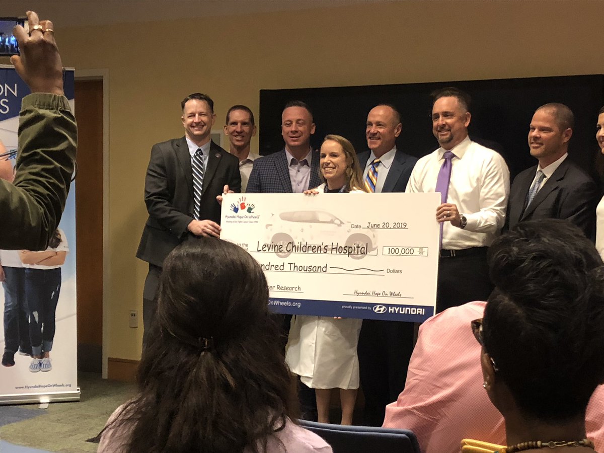 Congratulations Dr Hinson.  Hyundai scholar grant recipient.  #MyLevineChildrens #endchildhoodcancer