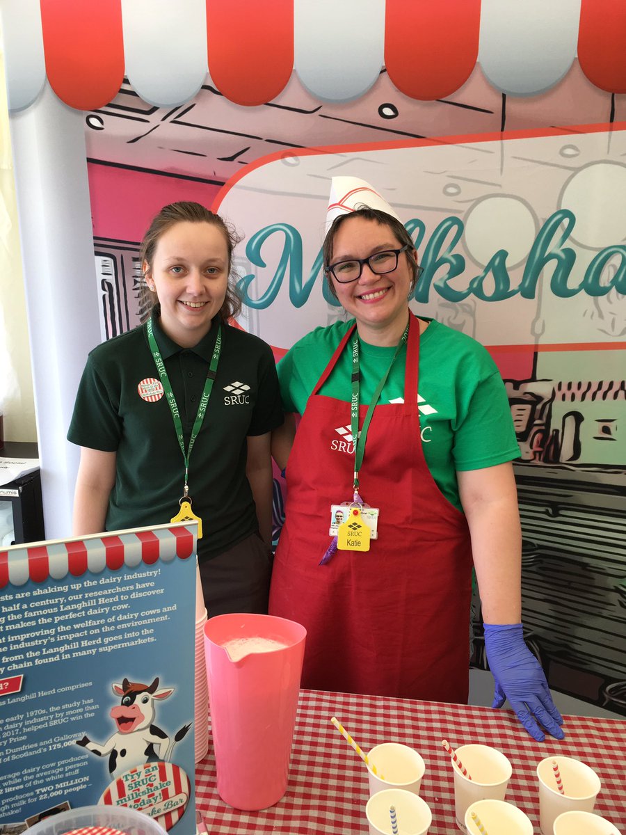 SRUCStudy's tweet photo. Fantastic first day @ScotlandRHShow. Come along to the SRUC stand and try a milkshake; learn about drones; try on a VR headset; have a go on the tractor simulator; and pick up a free goodie bag. #RoyalHighlandShow #SRUCRHS19 https://t.co/iYcoIv3O2V