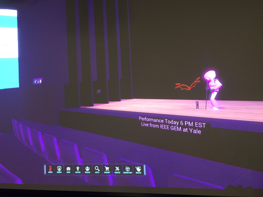 Getting ready for the show! <a href="/ieeegem/">IEEE Games Entertainment & Media conference</a> #aliveinplasticland #improv #NYC @yale