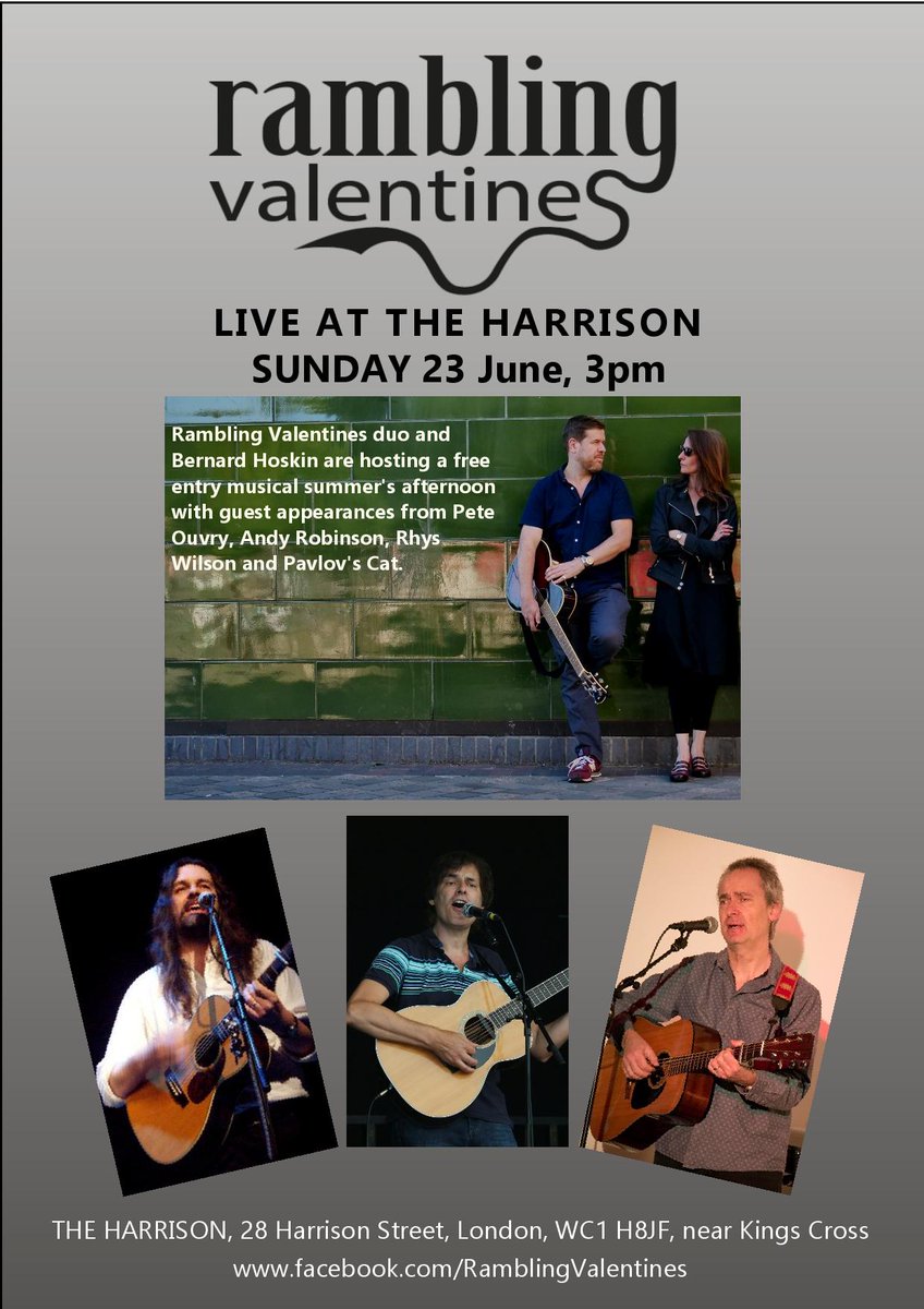 TheHarrisonFolk's tweet photo. This Sunday come join Rambling Valentines for an afternoon show 3-6pm #theharrisonbasement

@RamblingVs 

FREE ENTRY https://t.co/WoE1dxSiBm